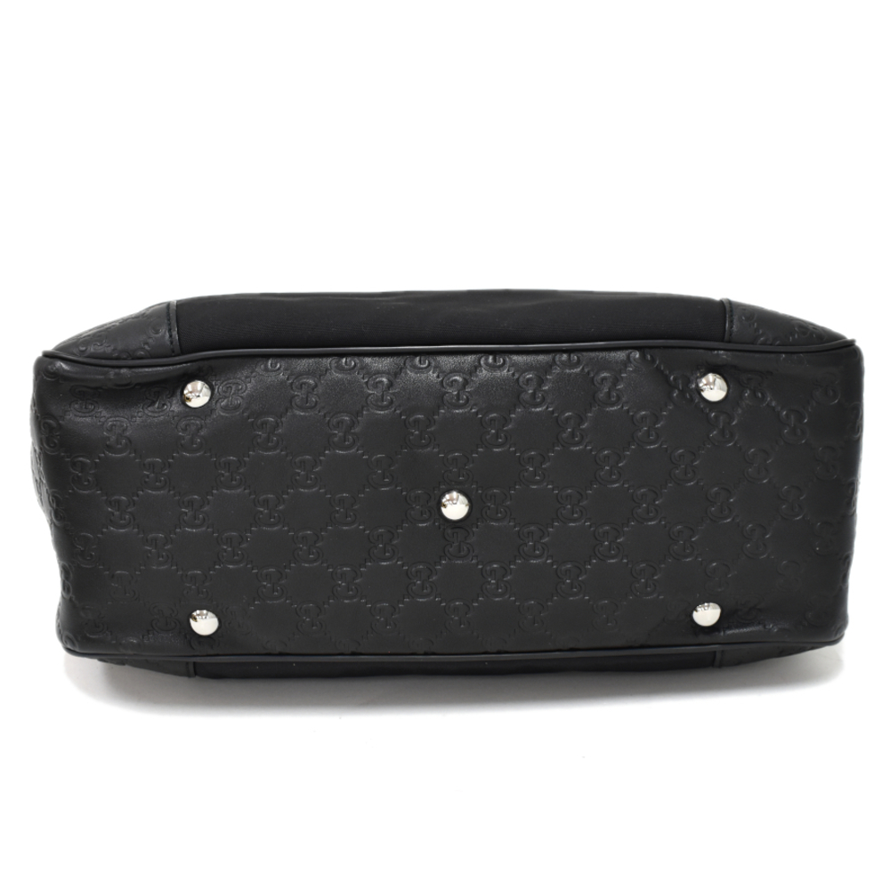Gucci Tote Bag Guccisima Nylon Leather Black - Picture 4 of 9